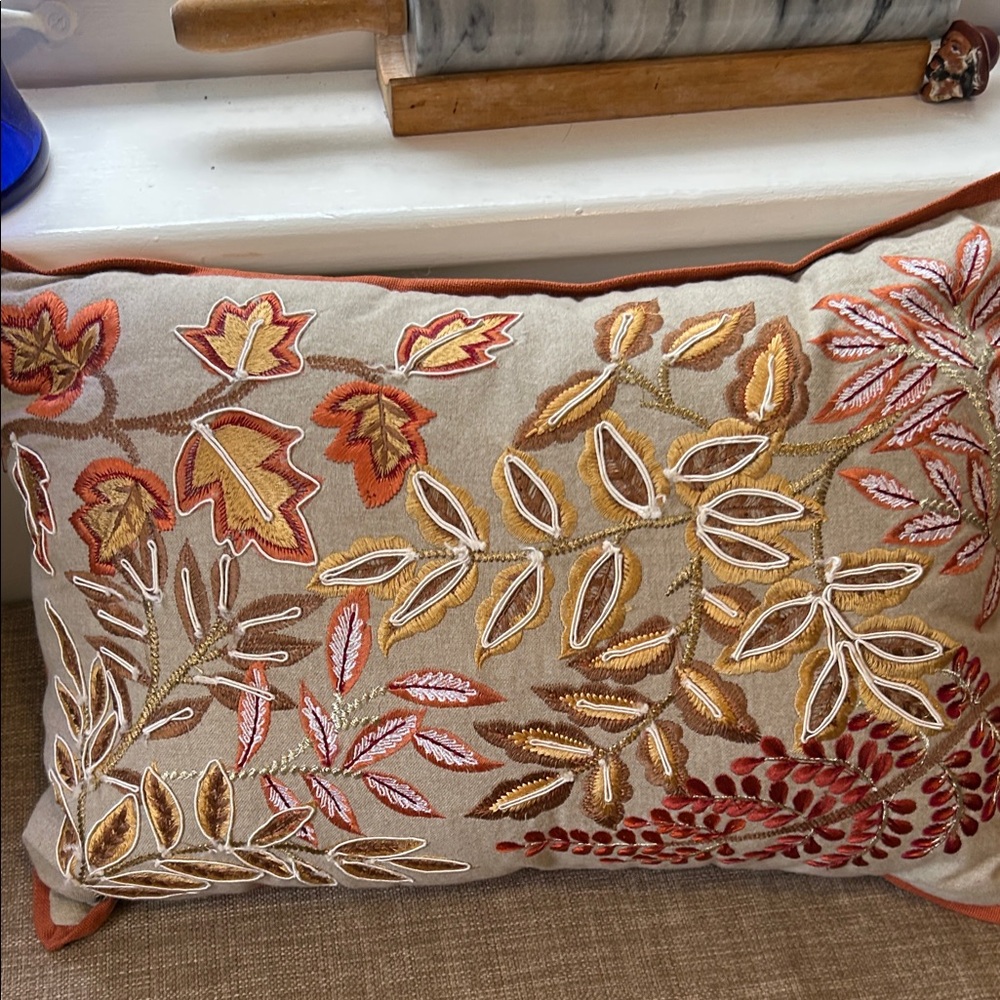 Embroidered pillow